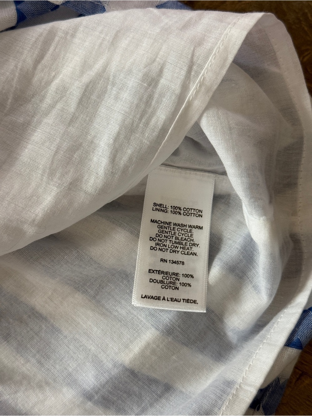 Vineyard Vines Blue and White Striped Puff-Sleeve Peplum Blouse - Picture 9 of 9